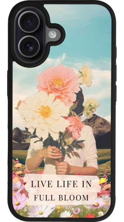 iPhone 17 Case Hülle - Silikon schwarz Live life in full moon Spring 2026