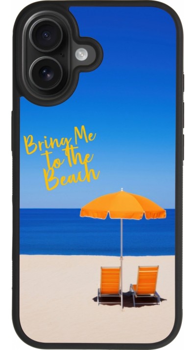 Coque iPhone 17 - Silicone rigide noir Summer 2025 Bring me to the beach Coque iPhone 17 - Silicone rigide noir Summer 2025 Bring me to the beach