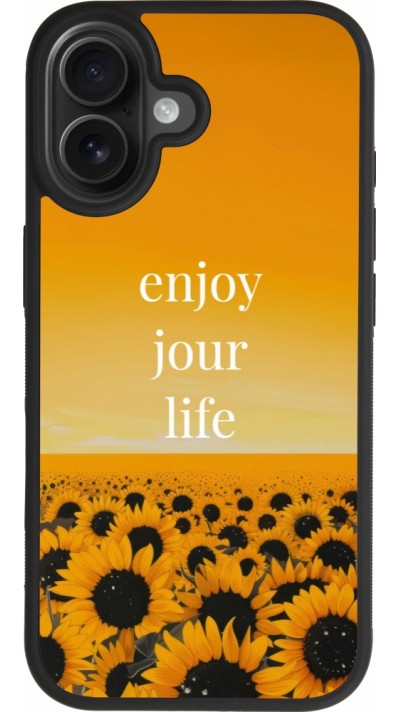 Coque iPhone 17 - Silicone rigide noir Summer 2025 Enjoy your life Coque iPhone 17 - Silicone rigide noir Summer 2025 Enjoy your life