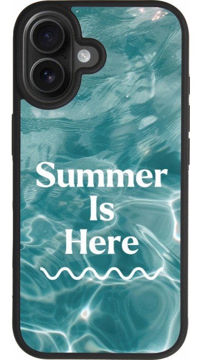 Coque iPhone 17 - Silicone rigide noir Summer 2025 Summer is here