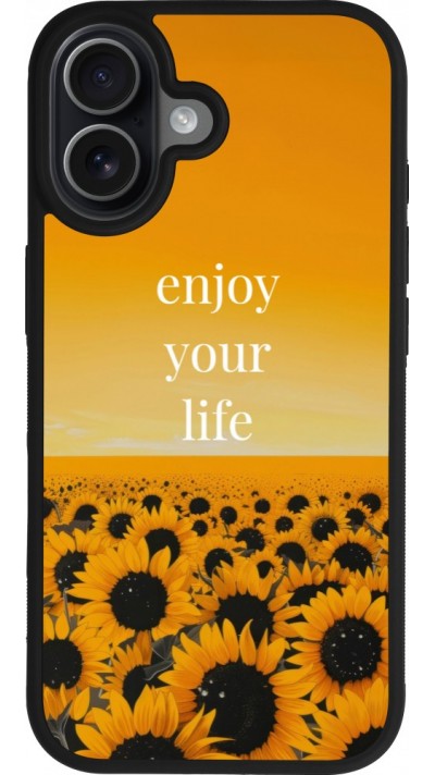 iPhone 17 Case Hülle - Silikon schwarz Summer 2026 Enjoy your life