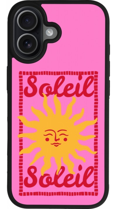 Coque iPhone 17 - Silicone rigide noir Sun sun 2026