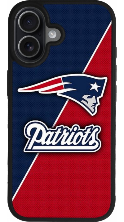 Coque iPhone 17 - Silicone rigide noir Super Bowl 26 Patriots 1