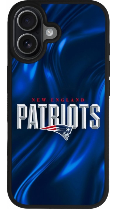 Coque iPhone 17 - Silicone rigide noir Super Bowl 26 Patriots 2