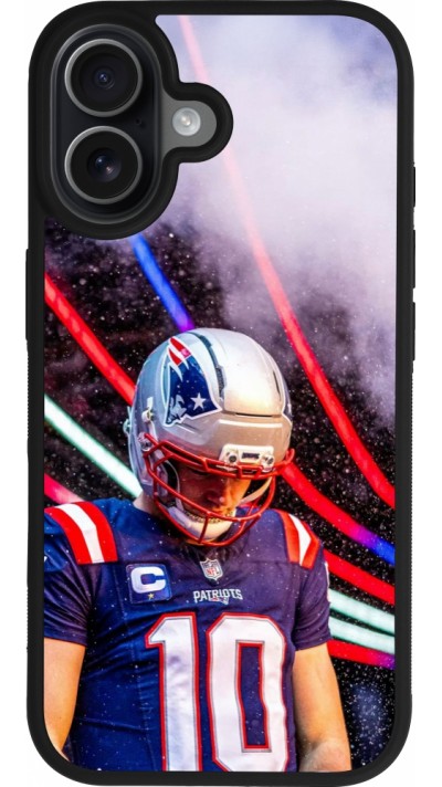 Coque iPhone 17 - Silicone rigide noir Super Bowl 26 Patriots 3