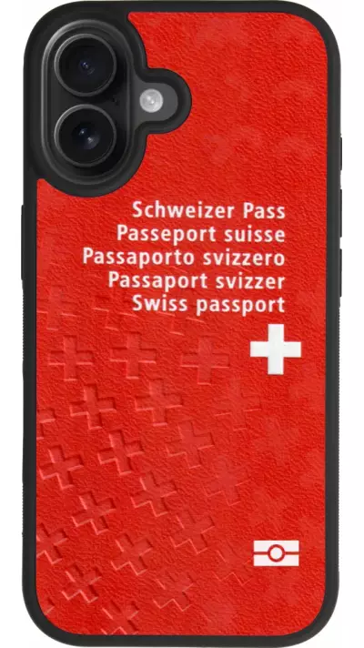 Coque iPhone 17 - Silicone rigide noir Swiss Passport Coque iPhone 17 - Silicone rigide noir Swiss Passport