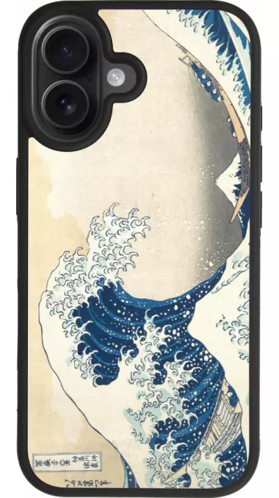 Coque iPhone 17 - Silicone rigide noir Tableau art - La Grande Vague de Kanagawa - Hokusai Coque iPhone 17 - Silicone rigide noir Tableau art - La Grande Vague de Kanagawa - Hokusai