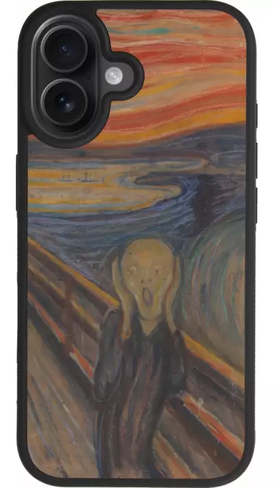 Coque iPhone 17 - Silicone rigide noir Tableau art - Le Cri - Edvard Munch Coque iPhone 17 - Silicone rigide noir Tableau art - Le Cri - Edvard Munch