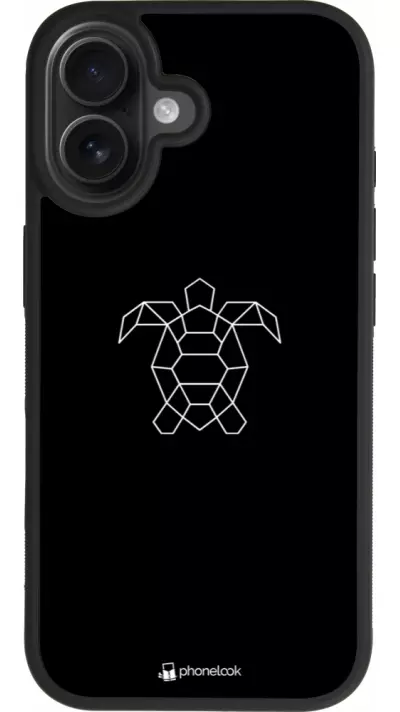 Coque iPhone 17 - Silicone rigide noir Turtles lines on black Coque iPhone 17 - Silicone rigide noir Turtles lines on black