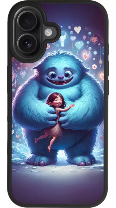 Coque iPhone 17 - Silicone rigide noir Valentine 2024 Fluffy Love Coque iPhone 17 - Silicone rigide noir Valentine 2024 Fluffy Love