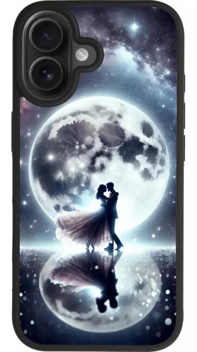 Coque iPhone 17 - Silicone rigide noir Valentine 2024 Love under the moon Coque iPhone 17 - Silicone rigide noir Valentine 2024 Love under the moon