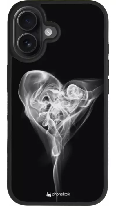 Coque iPhone 17 - Silicone rigide noir Valentine 2022 Black Smoke Coque iPhone 17 - Silicone rigide noir Valentine 2022 Black Smoke