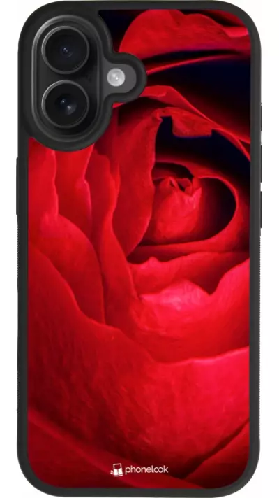 Coque iPhone 17 - Silicone rigide noir Valentine 2022 Rose Coque iPhone 17 - Silicone rigide noir Valentine 2022 Rose