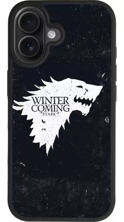 Coque iPhone 17 - Silicone rigide noir Winter is coming Stark Coque iPhone 17 - Silicone rigide noir Winter is coming Stark