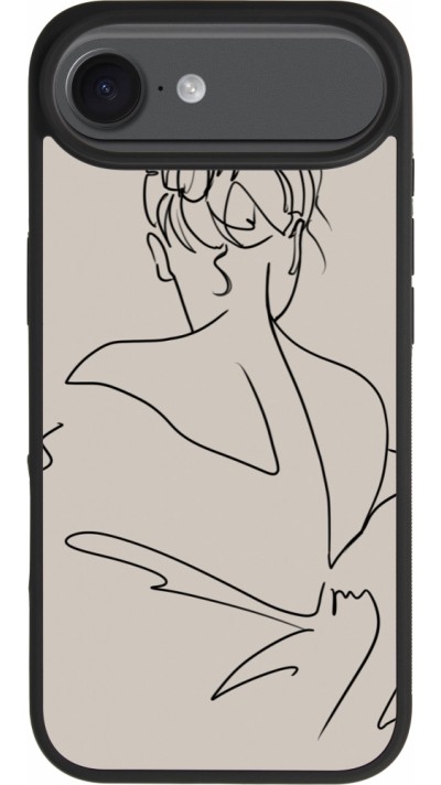 Coque iPhone Air - Silicone rigide noir Salnikova 05