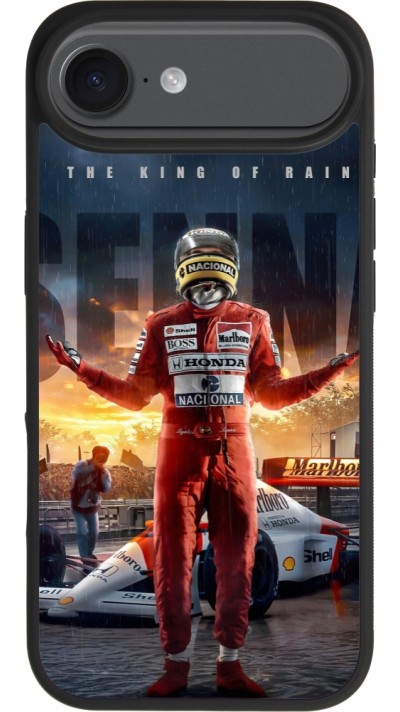 Coque iPhone Air - Silicone rigide noir Senna The King of Rain