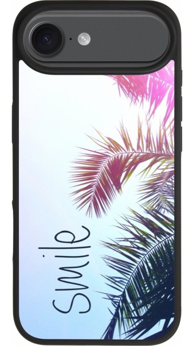 Coque iPhone Air - Silicone rigide noir Smile 05