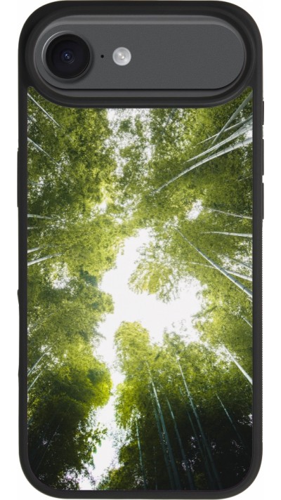 Coque iPhone Air - Silicone rigide noir Spring 23 forest blue sky