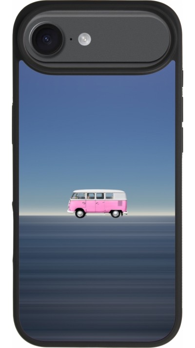 Coque iPhone Air - Silicone rigide noir Spring 23 pink bus
