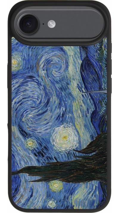 Coque iPhone Air - Silicone rigide noir Tableau art - La Nuit étoilée - Van Gogh
