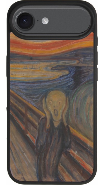 Coque iPhone Air - Silicone rigide noir Tableau art - Le Cri - Edvard Munch