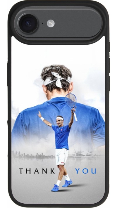 Coque iPhone Air - Silicone rigide noir Thank you Roger