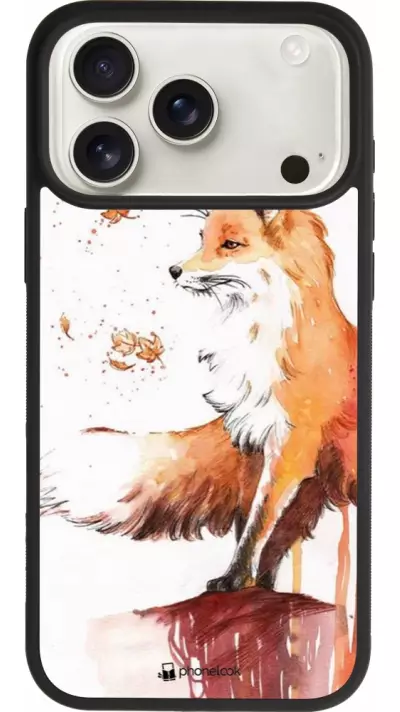 Coque iPhone 17 Pro Max - Silicone rigide noir Autumn 21 Fox Coque iPhone 17 Pro Max - Silicone rigide noir Autumn 21 Fox