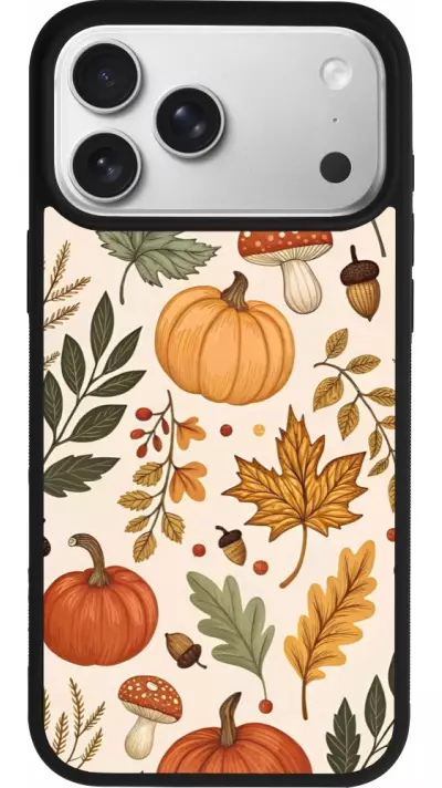 Coque iPhone 17 Pro Max - Silicone rigide noir Autumn 25 Autumn pattern Coque iPhone 17 Pro Max - Silicone rigide noir Autumn 25 Autumn pattern