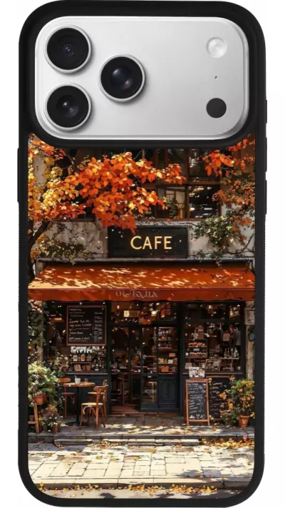 Coque iPhone 17 Pro Max - Silicone rigide noir Autumn 25 Coffee shop Coque iPhone 17 Pro Max - Silicone rigide noir Autumn 25 Coffee shop