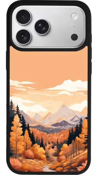 Coque iPhone 17 Pro Max - Silicone rigide noir Autumn 25 Mountains Coque iPhone 17 Pro Max - Silicone rigide noir Autumn 25 Mountains