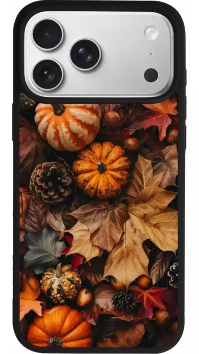 Coque iPhone 17 Pro Max - Silicone rigide noir Autumn 25 Pumpkin Coque iPhone 17 Pro Max - Silicone rigide noir Autumn 25 Pumpkin