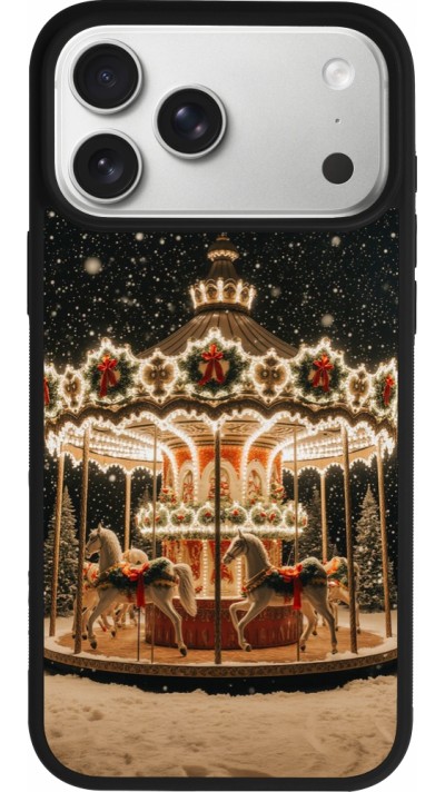 iPhone 17 Pro Max Case Hülle - Silikon schwarz Christmas 25 Carousel