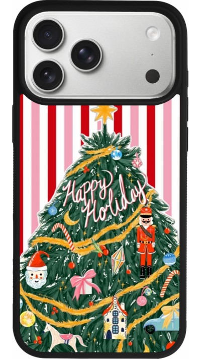 iPhone 17 Pro Max Case Hülle - Silikon schwarz Christmas 25 Happy Holiday