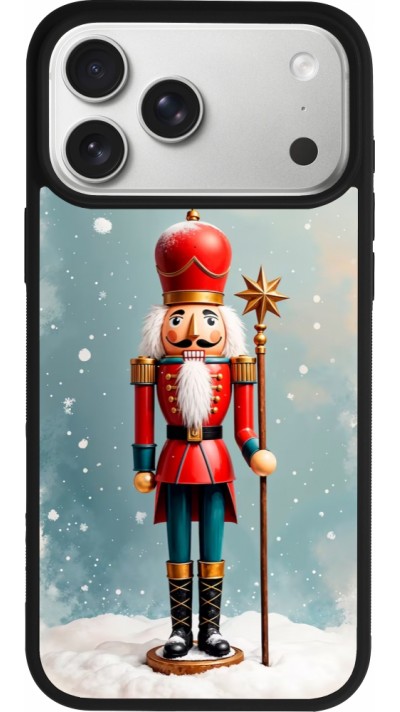 iPhone 17 Pro Max Case Hülle - Silikon schwarz Christmas 25 Nutcracker Snow
