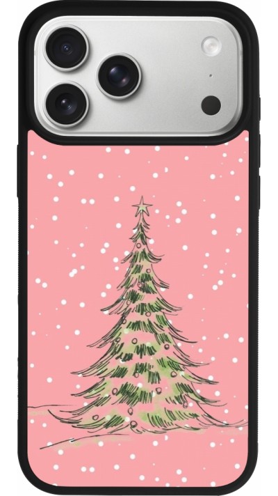 iPhone 17 Pro Max Case Hülle - Silikon schwarz Christmas 25 Pink Tree
