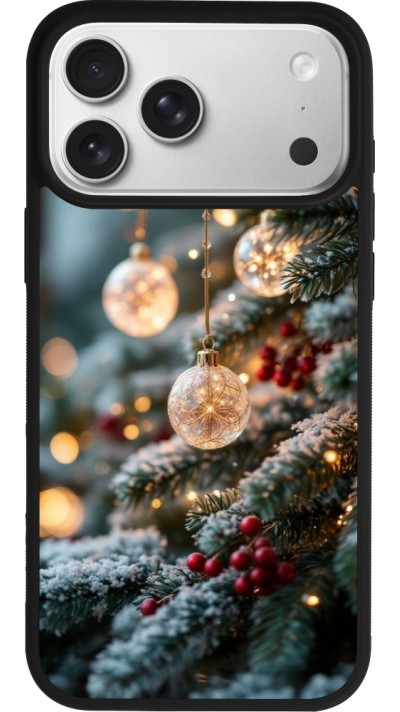 Coque iPhone 17 Pro Max - Silicone rigide noir Christmas 25 Xmas Decorated Tree