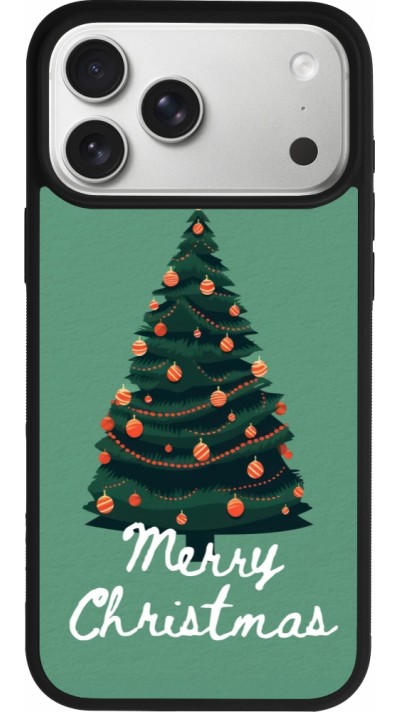 Coque iPhone 17 Pro Max - Silicone rigide noir Christmas 25 Xmas Tree