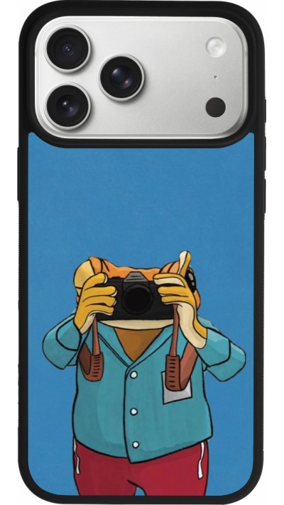 Coque iPhone 17 Pro Max - Silicone rigide noir Frog with camera DTMF