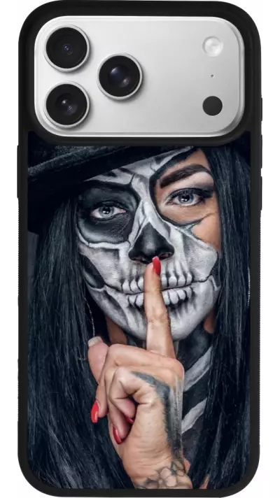 Coque iPhone 17 Pro Max - Silicone rigide noir Halloween 18 19 Coque iPhone 17 Pro Max - Silicone rigide noir Halloween 18 19