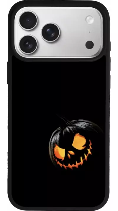Coque iPhone 17 Pro Max - Silicone rigide noir Halloween 2023 discreet pumpkin Coque iPhone 17 Pro Max - Silicone rigide noir Halloween 2023 discreet pumpkin