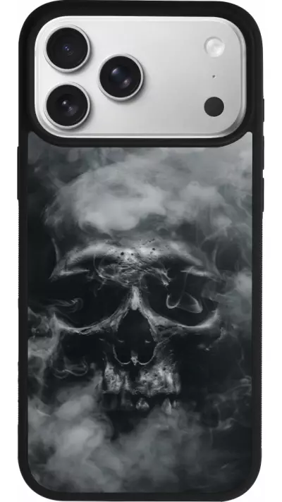 Coque iPhone 17 Pro Max - Silicone rigide noir Halloween 2024 smoky skull Coque iPhone 17 Pro Max - Silicone rigide noir Halloween 2024 smoky skull
