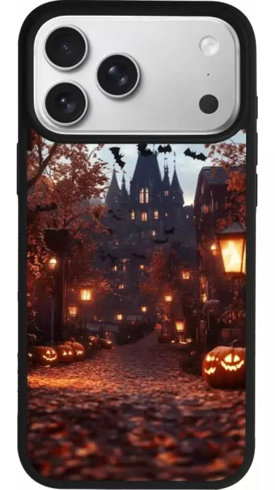 Coque iPhone 17 Pro Max - Silicone rigide noir Halloween 2025 Haunted house Coque iPhone 17 Pro Max - Silicone rigide noir Halloween 2025 Haunted house