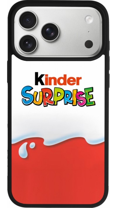 Coque iPhone 17 Pro Max - Silicone rigide noir Kinder Surprise