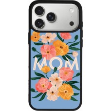 iPhone 17 Pro Max Case Hülle - Silikon schwarz Mom 2026 Flowers