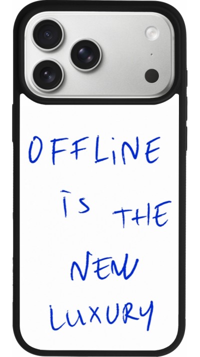 Coque iPhone 17 Pro Max - Silicone rigide noir Offline is the new luxury