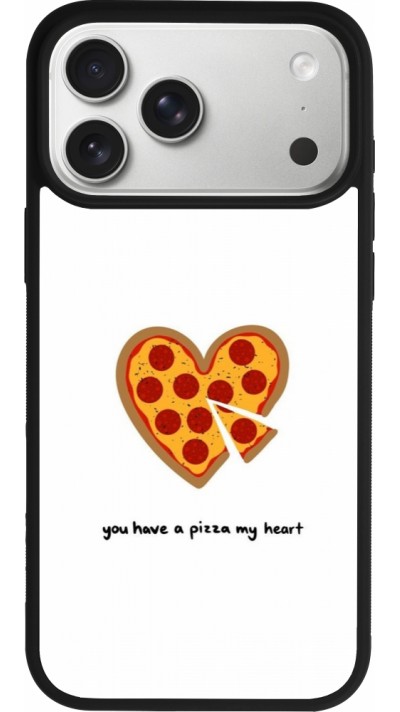 Coque iPhone 17 Pro Max - Silicone rigide noir Saint Valentines Day 26 You have my pizza heart