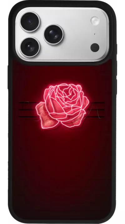 Coque iPhone 17 Pro Max - Silicone rigide noir Spring 23 neon rose Coque iPhone 17 Pro Max - Silicone rigide noir Spring 23 neon rose