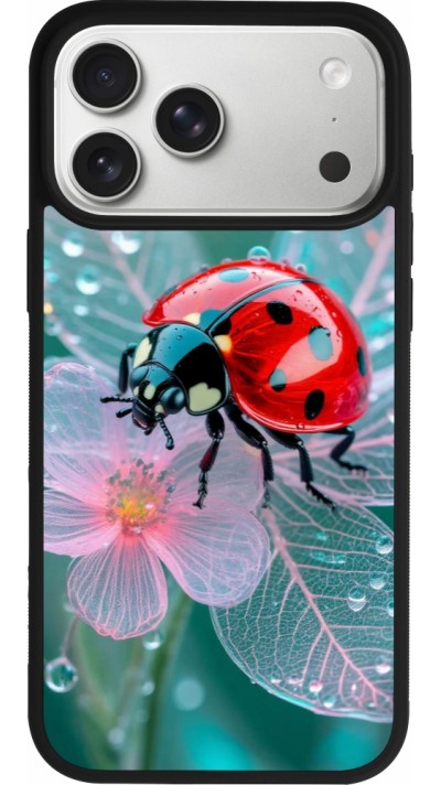 Coque iPhone 17 Pro Max - Silicone rigide noir Ladybird in bloom Spring 2026