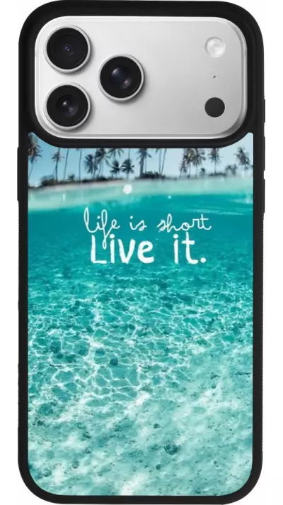 Coque iPhone 17 Pro Max - Silicone rigide noir Summer 18 24 Coque iPhone 17 Pro Max - Silicone rigide noir Summer 18 24
