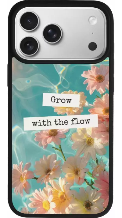 Coque iPhone 17 Pro Max - Silicone rigide noir Summer 2025 Grow with the flow Coque iPhone 17 Pro Max - Silicone rigide noir Summer 2025 Grow with the flow